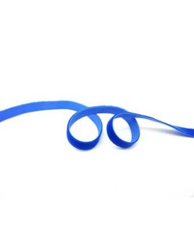 Galon élastique velours bleu 10mm pas cher