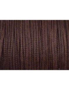 5m Fil polyester ciré plat 1,5mm de couleur marron grenat 2