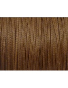 1m Fil polyester ciré 1,5mm plat de couleur marron noisette