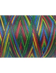 5m Fil polyester ciré 1mm multicolore vert, rouge, bleu, 2