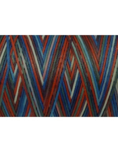 5m Fil polyester ciré 1mm multicolore bleu,...