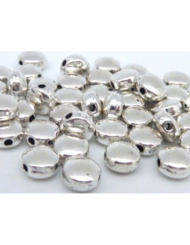 Pastille argenté en métal pour la création de bijoux