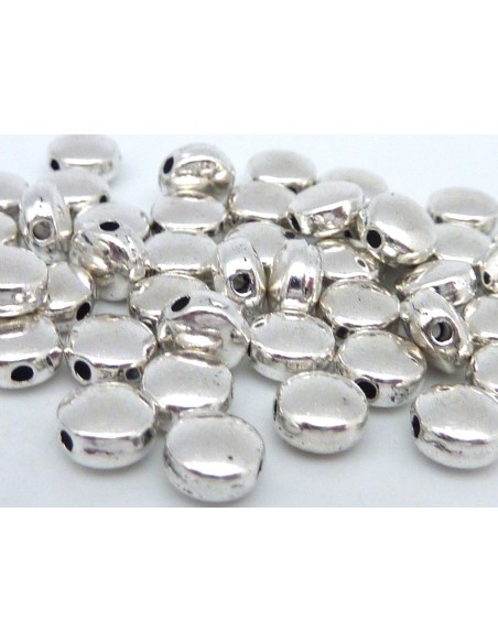 Pastille argenté en métal pour la création de bijoux