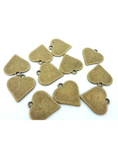 Pendentif coeur  bronze 