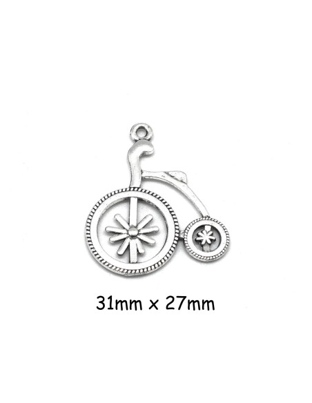 breloque vélo grand bi en métal argenté pas cher breloque vélo grand bi en métal argenté pas cher
