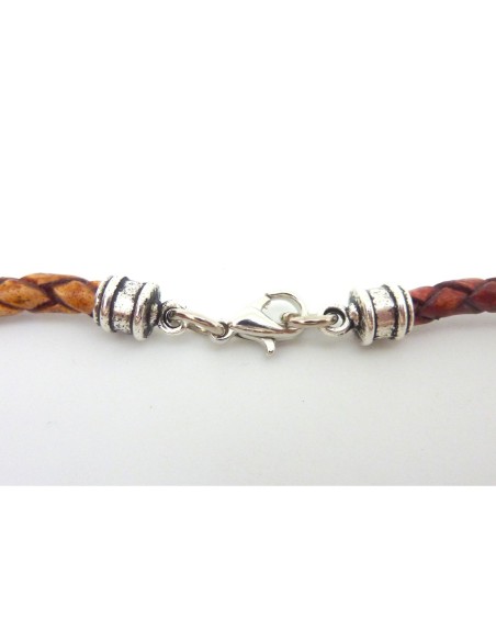 R-Fermoir mousqueton avec embout cylindrique pour cordon 3,5mm