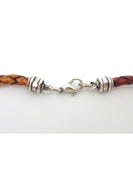 R-Fermoir mousqueton avec embout cylindrique pour cordon 3,5mm