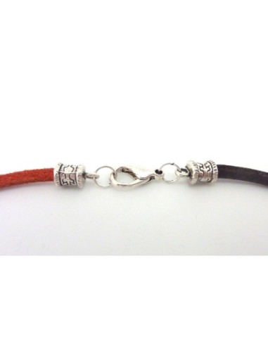 Fermoir mousqueton embout cylindrique gravé...