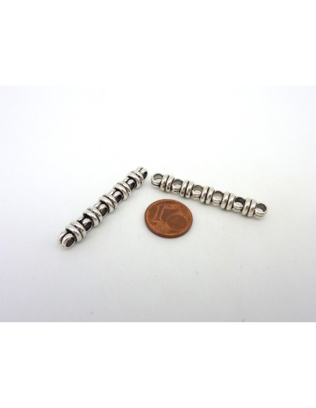 Connecteur multi rangs 6 Rangs 42,2mm en métal argenté pas cher