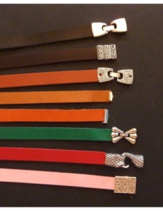 Lanière cuir plat 13mm marron pour anse de sac 2