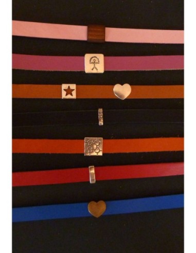 Lanière cuir plat 13mm marron pour bracelet homme