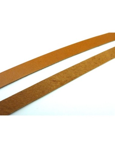 Lanière cuir plat marron pour anse de sac