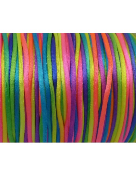 Ficelle chinoise 1mm multicolore fluo