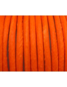 Cordon cuir orange fluo 2mm 2