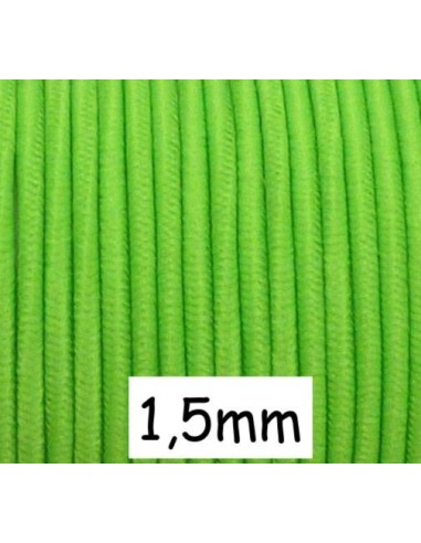 Fil élastique 1,5mm vert fluo pas cher