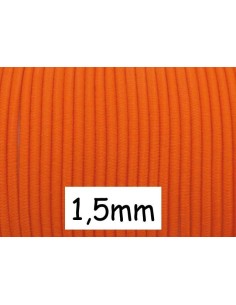 Elastique rond orange vif pour masque 1,5mm