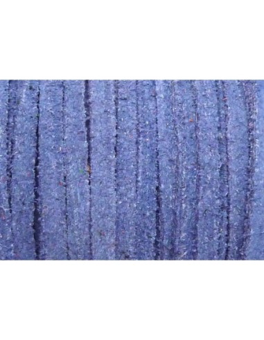 Lanière daim 4mm bleu lavande