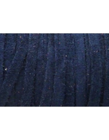 R-1m de Cordon daim plat 4mm de couleur bleu...
