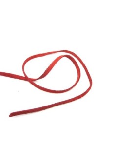 R-1m de Cordon daim plat 4mm de couleur rouge 2