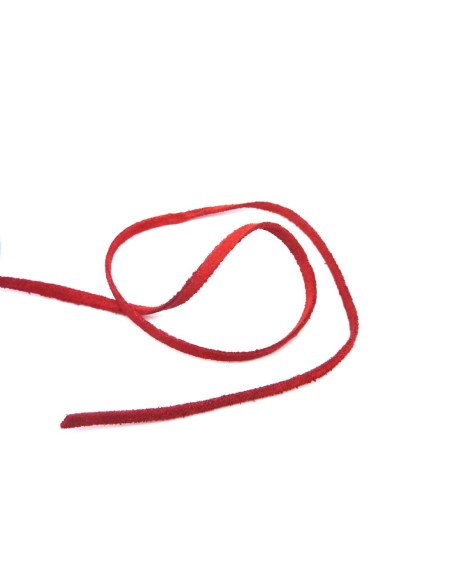 R-1m de Cordon daim plat 4mm de couleur rouge