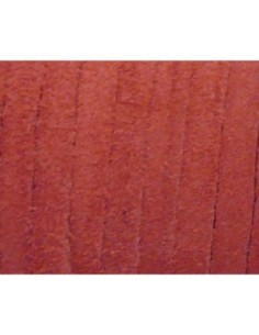1m de Cordon daim plat 4mm de couleur rose orangé 2