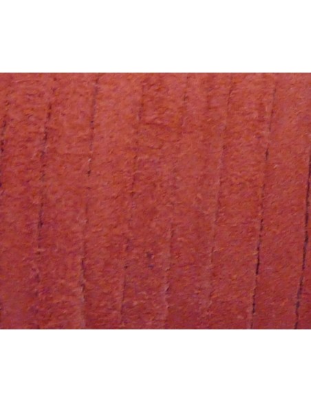 1m de Cordon daim plat 4mm de couleur rose orangé