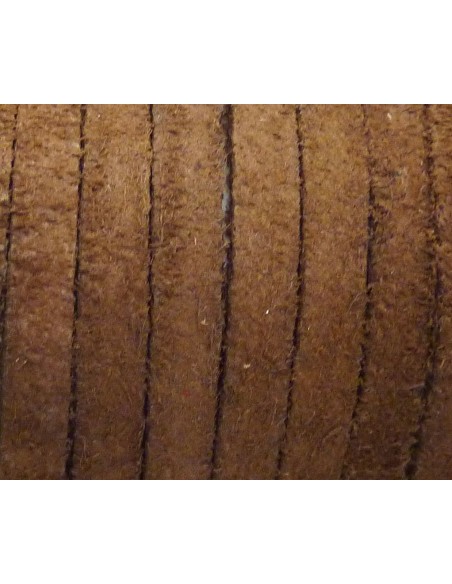 R-1m de Cordon daim plat 4mm de couleur marron