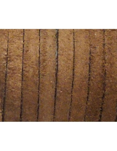 R-1m de Cordon daim plat 4mm de couleur marron