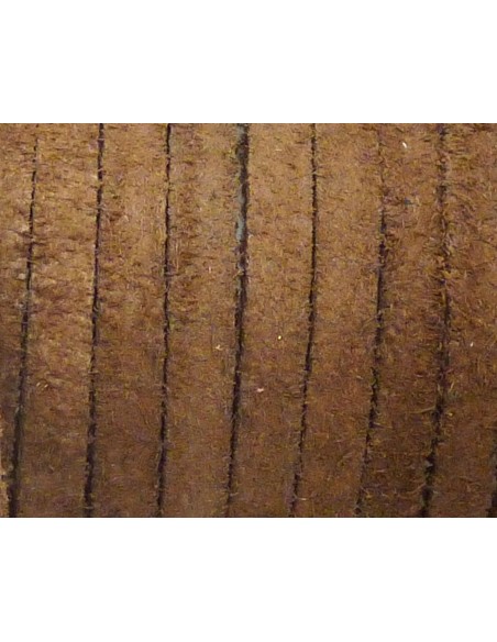 R-1m de Cordon daim plat 4mm de couleur marron