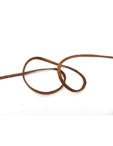 R-1m de Cordon daim plat 4mm de couleur marron