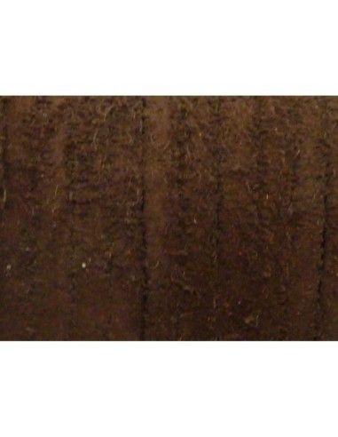 R-1m de Cordon daim plat 4mm de couleur marron chocolat