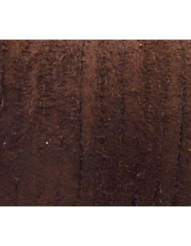 R-1m de Cordon daim plat 4mm de couleur marron...