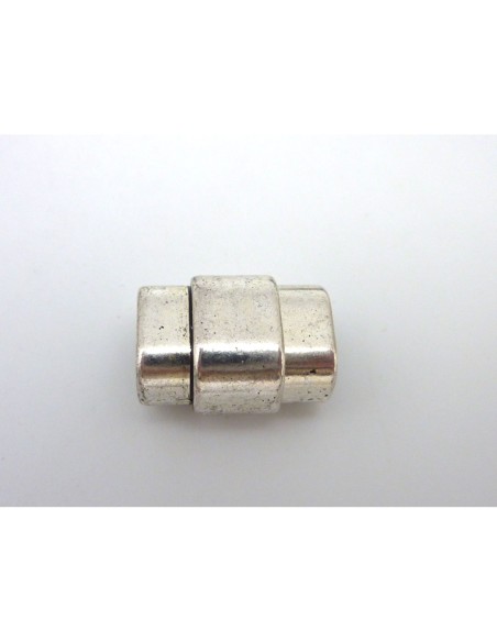 R-Fermoir aimanté rectangle arrondi 10,2X7mm en métal argenté pour