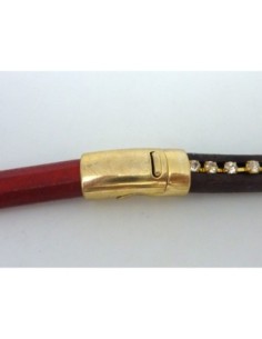 Fermoir aimanté rectangle arrondi 10,9X7,6mm en métal doré 2