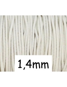 Elastique blanc de lait rond 1,4mm