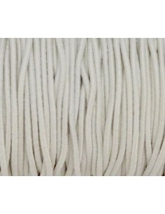 Elastique blanc de lait rond 1,4mm 2