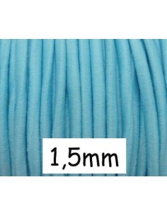 Elastique rond bleu ciel pour masque