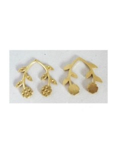 Estampe filigrane, pendentif fleur Vintage des années... 2