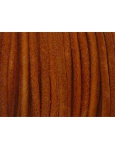 R-1m de Cordon cuir rond 3mm de couleur rouille mat 2
