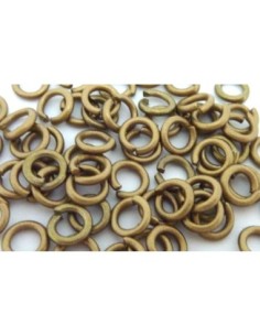 anneau brisé 6mm en métal de couleur bronze