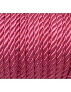 50cm Cordon nylon mouliné 5mm couleur rose 2
