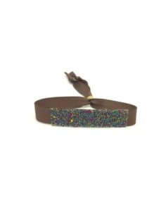 Kit de création Bracelet ruban ajustable marron fauve et...
