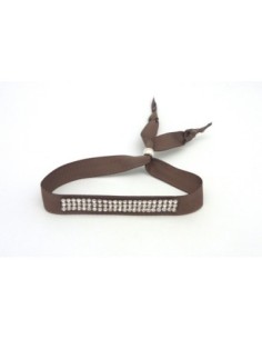 Kit de création Bracelet Strass et ruban fauve ajustable