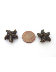 R-3 Perles étoile de mer 17,6mm en métal de couleur bronze 2