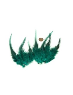 Plume vert bouteille pour décoration murale approximativement 8-16 cm 2