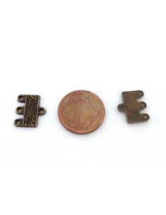 Embout multi-rang pour 3 cordons cuir 1mm en métal de couleur bronze 2