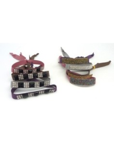 Kit de création Bracelet Strass et ruban violet ajustable 2