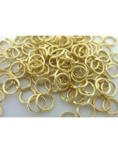Anneaux de jonction 7mm x 1mm en métal de couleur doré pâle
