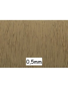 Fil élastique beige sable fin en diamètre 0,5mm