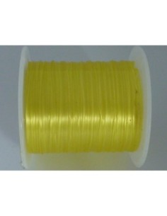 2m de fil nylon élastique jaune transparent 0,5mm 2